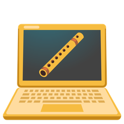 Flute and Laptop