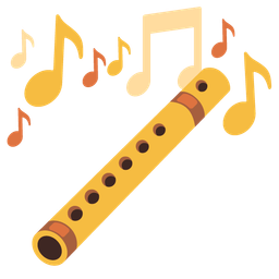 Flute and Musical notes