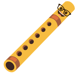 Flute and Nerd face