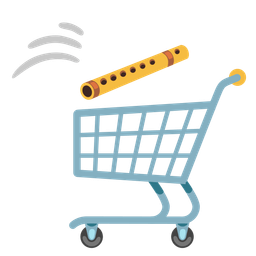 Flute and Shopping cart