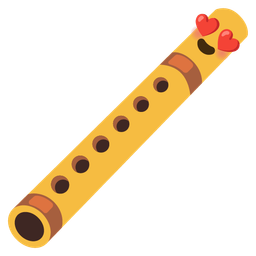 Flute and Smiling face with heart-eyes