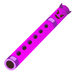 Flute and Smiling face with horns