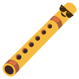 Flute and Smiling face with sunglasses