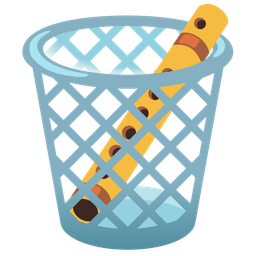 Flute and Wastebasket