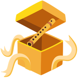 Flute and Wrapped gift