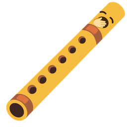 Flute and Yawning face