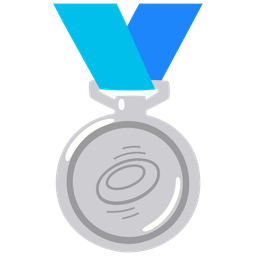 flying disc and 2nd place medal