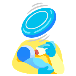 flying disc and baby bottle