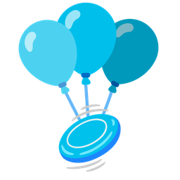 flying disc and balloon