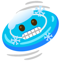 flying disc and cold face