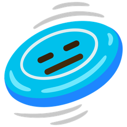 Flying disc and Expressionless face