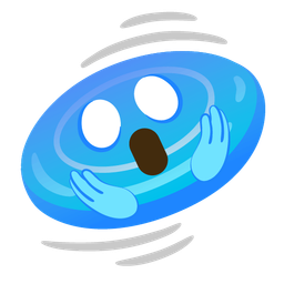 flying disc and face screaming in fear