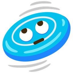 Flying disc and Face with rolling eyes