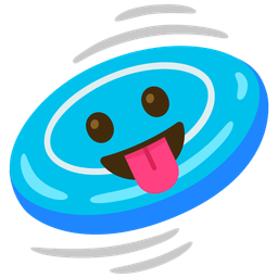 Flying disc and Face with tongue