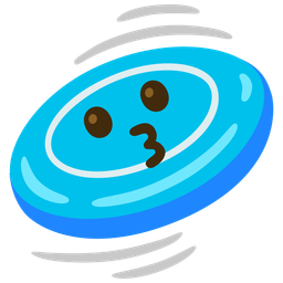 Flying disc and Kissing face