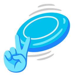 flying disc and peace symbol