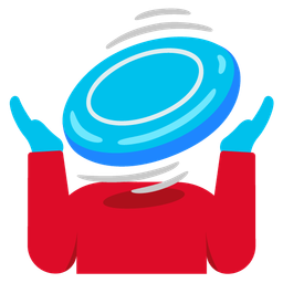 flying disc and person shrugging