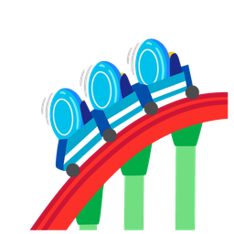 flying disc and roller coaster