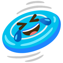 Flying disc and Rolling on the floor laughing