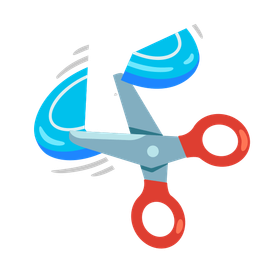 flying disc and scissors