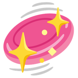 flying disc and sparkling heart