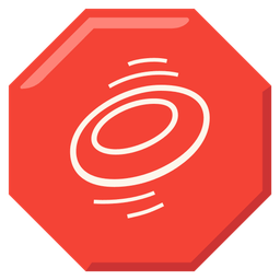 flying disc and stop sign