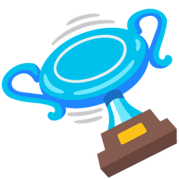 flying disc and trophy