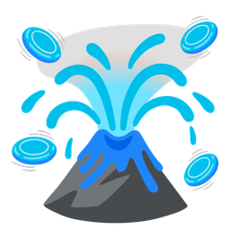 flying disc and volcano