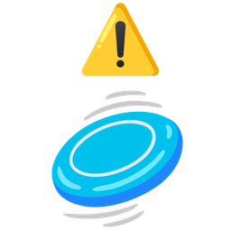 flying disc and warning