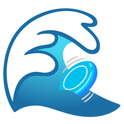 flying disc and water wave