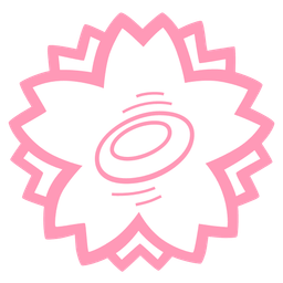 flying disc and white flower