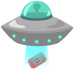 flying saucer and admission tickets