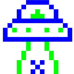 flying saucer and alien monster