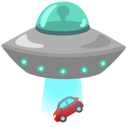flying saucer and automobile