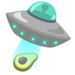 flying saucer and avocado