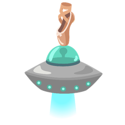 flying saucer and ballet shoes