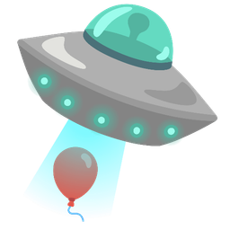 flying saucer and balloon