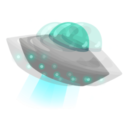 flying saucer and beating heart