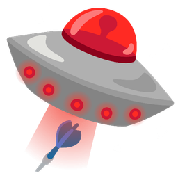 flying saucer and bow and arrow