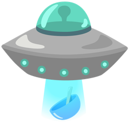 flying saucer and bowl with spoon