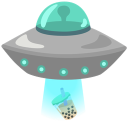 flying saucer and bubble tea