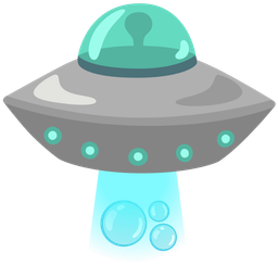 flying saucer and bubbles