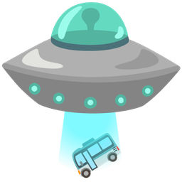 flying saucer and bus