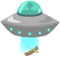 flying saucer and canoe