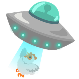 flying saucer and chicken