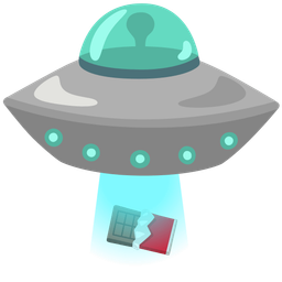 flying saucer and chocolate bar