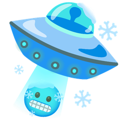 flying saucer and cold face