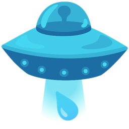 flying saucer and droplet