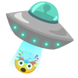 flying saucer and exploding head