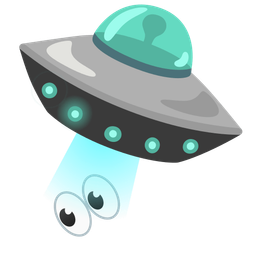 flying saucer and eyes